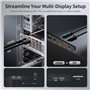 TESmart Commutateur KVM DisplayPort+HDMI 2 Monitors 2 Ordinateurs 4K@60Hz,KVM Switch Double Monitor 2 Port Extended Display,Emul