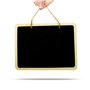 aupawdy 4 PCS Mini Petite Ardoise Craie Noir Double Face Rectangulaires Ardoise Restaurant plan de table Mariage Ardoise Blanche