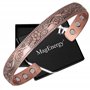 MagEnergy Bracelet magnétique en cuivre pour femmes 6.8 pouces réglable pour s'adapter à la plupart des poignets avec une belle