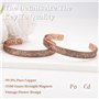MagEnergy Bracelet magnétique en cuivre pour femmes 6.8 pouces réglable pour s'adapter à la plupart des poignets avec une belle 