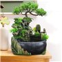 Kaibrite Fontaine d'intérieur en résine avec cascade de méditation zen pour la maison