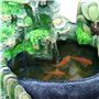Kaibrite Fontaine d'intérieur en résine avec cascade de méditation zen pour la maison, le bureau, la chambre à coucher