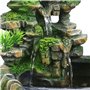 Kaibrite Fontaine d'intérieur en résine avec cascade de méditation zen pour la maison, le bureau, la chambre à coucher