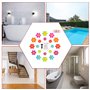 Secopad Lot de 20 autocollants antidérapants originaux pour baignoire, douche, sol de douche, fleurs vives avec grattoir de qual