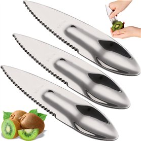 Outil cuillère à fruits en acier inoxydable Gadget de fruits Coupe éplucheur Couteau à légumes Cuillère à fruits Couteau Convien