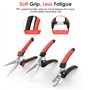 Housolution Sécateur de Jardin en Acier Inoxydable, [3 PCS] Ciseaux à Fleurs Jardinage Professionnel Ciseaux d'Élagage avec Poig