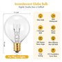 Weskjer Ampoules de Remplacement G40, 25 PCS E12 Ampoules en Verre Ampoules Globe G40 7W Globe Ampoule Extérieure Résistance à l