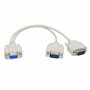 PNGKNYOCN Câble répartiteur DB9 en Y DB9 9 broches 1 ale femelle vers 2 mâles RS232 pour connecter divers appareils d'interface