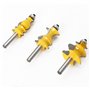 APLUS Lot de 3 Fraises à Défoncer pour Moulures Architecturales 8 mm, Mèche de Routeur pour le Travail du Bois