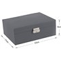 Boîte à Bijoux, Mtianxy Femme Double Couche PU Cuir Boîte de Rangement pour Bagues Boucles D'oreilles Bracelets Colliers Organis