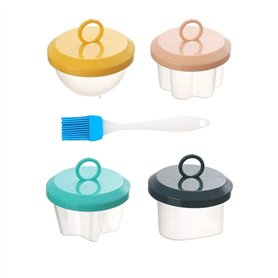 RetroFun 4 coupelles de braconnage d'œufs en Silicone