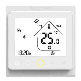 BecaSmart 002 Series WiFi Thermostat pour Chauffage électrique 16A Ecran Tactile LCD de Programmation Intelligent sans Fil Comma