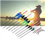 MAGT Flotteur Peche Carpe Flotteur De Pêche 10Pcs Flotteurs De Pêche Colorés À La Carpe Bobbers Crochets d'eau Douce Floating Ta