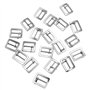 20 Pièces Boucle de Ceinture 25mm Argent Boucle à Rouleau 25mm Bague Crochet Coulissante Boucle en MéTal Tri-Glide Boucles Couli