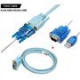 Cisco Câble De Console Câble Série Rj45 à DB9 et RS232 à USB (2 en 1) Pour Périphérique Cisco 1.8M + 1M