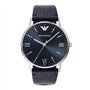 boîtier en acier inoxydable argenté de 41 mm avec bracelet en cui