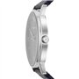 Emporio Armani Montre pour homme, mouvement à trois aiguilles, boîtier en acier inoxydable argenté de 41 mm avec bracelet en cui