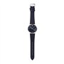 Emporio Armani Montre pour homme, mouvement à trois aiguilles, boîtier en acier inoxydable argenté de 41 mm avec bracelet en cui