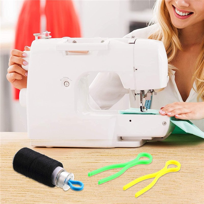 Image secondaire de ZHjuju Porte-Fil de canette,40 Pièces Pinces Bobines Fil, 4 Color Porte Canette en Plastique Canette colorés Porte-Fil pour Brod