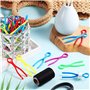 ZHjuju Porte-Fil de canette,40 Pièces Pinces Bobines Fil, 4 Color Porte Canette en Plastique Canette colorés Porte-Fil pour Brod