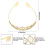 Doré Birthday Queen Echarpe Reine Diadème de Princesse en Strass Broche Perle Femme F