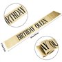 KroY PecoeD Couronne Anniversaire Echarpe, Doré Birthday Queen Echarpe Reine Diadème de Princesse en Strass Broche Perle Femme F