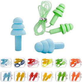 12 Paires Bouchons d'oreille en Silicone