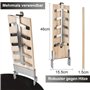Einfeben Lot de 4 planches à saumon flammé avec supports inclinables en acier inoxydable pour braseros, barbecue, barbecue d'ext