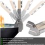 Einfeben Lot de 4 planches à saumon flammé avec supports inclinables en acier inoxydable pour braseros, barbecue, barbecue d'ext