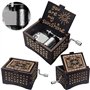 Boite a Musique Manivelle,Boîte à Musique à Manivelle en Bois Boîte à Musique De Thème De You are My Sunshine Classique Cadeau p