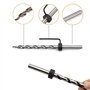 Saipor 2 Pcs 9.5mm Foret de Trou de Poche 6.35mm Tige Hexagonale et Tige Ronde Foret Fraise Meche Etage pour Gabarit de Perçage 