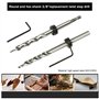 Saipor 2 Pcs 9.5mm Foret de Trou de Poche 6.35mm Tige Hexagonale et Tige Ronde Foret Fraise Meche Etage pour Gabarit de Perçage 