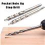 Saipor 2 Pcs 9.5mm Foret de Trou de Poche 6.35mm Tige Hexagonale et Tige Ronde Foret Fraise Meche Etage pour Gabarit de Perçage 