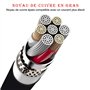MEROM Câble Universel 5v USB vers DC 5.5mm * 2.1mm avec 8 Jack Connecteurs (5.5mm * 2.5mm 4mm * 1.7mm 4.8mm * 1.7mm 3.5 * 1.35mm