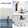 DEWIN Canne à Pêche, Mini Canne à Pêche Rétractable en Fibre de Carbone Pliage Tige de Pêche Télescopique de Glace Antidérapant 