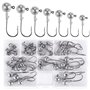 UNOLIGA 49pcs Têtes Plombées Crochets Kit de Hameçons de Pêche