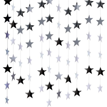 NITAIUN 65 Pieds en Forme d'étoile Papier Guirlande