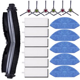Chuancheng Lot de 18 accessoires pour aspirateur robot Ecovacs Deebot OZMO U2 DGN22 U2 Pro