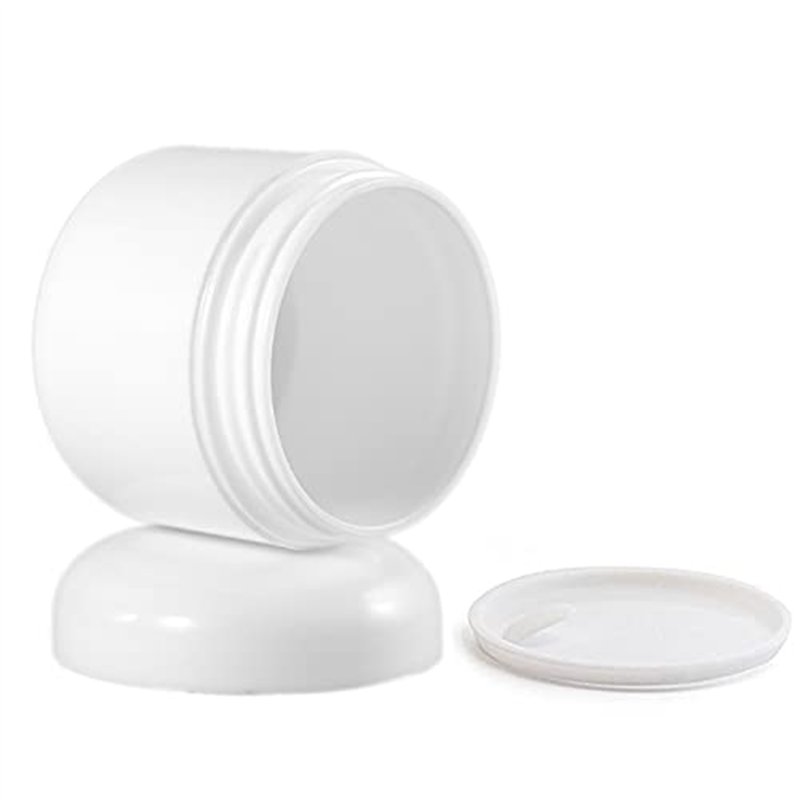 Image secondaire de 3 pièces 250 ML / 8 oz Pot cosmétique en Plastique Blanc Rechargeable Bouteille de crème Vide Pots déchantillon conteneur de Sto