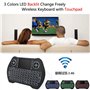 4 GHz USB Dongle rétroéclairé Mini clavier avec pavé tactile Combinaison souris avec batterie Li-ion rec