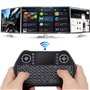 Mini clavier sans fil 2,4 GHz USB Dongle rétroéclairé Mini clavier avec pavé tactile Combinaison souris avec batterie Li-ion rec