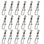 DCQQ 100 pièces Pivot de Pêche en Acier Inoxydable Emerillons Connecteur avec Double Snap Lock Ligne De Pêche Connecteur Émerill