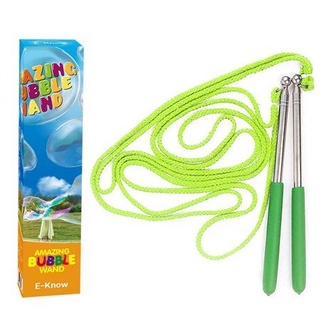 Lot de 2 bâtons à bulles géants pour bulles de savon - En acier inoxydable - Design télescopique - Facile à transporter - Jouet