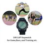 PULIVIA Montre d'arbitre numérique Football, Football Game Timer 100 Lap Split Memory Chronomètre Affichage 3 Lignes Grand Cadra