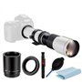 JINTU 500-1000mm f/8 Téléobjectif Lentille pour Canon EF/EF-S pour Canon EOS 2000D 4000D 1100D 1000D 400D 450D 500D 550D 650D 70
