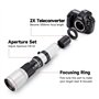 JINTU 500-1000mm f/8 Téléobjectif Lentille pour Canon EF/EF-S pour Canon EOS 2000D 4000D 1100D 1000D 400D 450D 500D 550D 650D 70