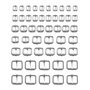 QWORK® 50 Pièces Boucles en métal