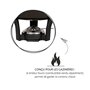 Boska Set à Fondue Nero/Caquelon de fondue avec 6 fourchettes/Support en fonte/Caquelon lavable au lave-vaisselle/Noir / 1 L