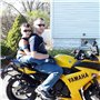 Jolik Harnais Moto sécurité Enfant Réglable Avec Deux Poignées, Matériau Réfléchissantes,Noir
