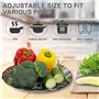 CHINZIO Panier Vapeur INOX, Paniers Cuit-Vapeur Légumes Pliable avec Éponge de Nettoyage, pour Cuire Légumes et Aliments ou Pani